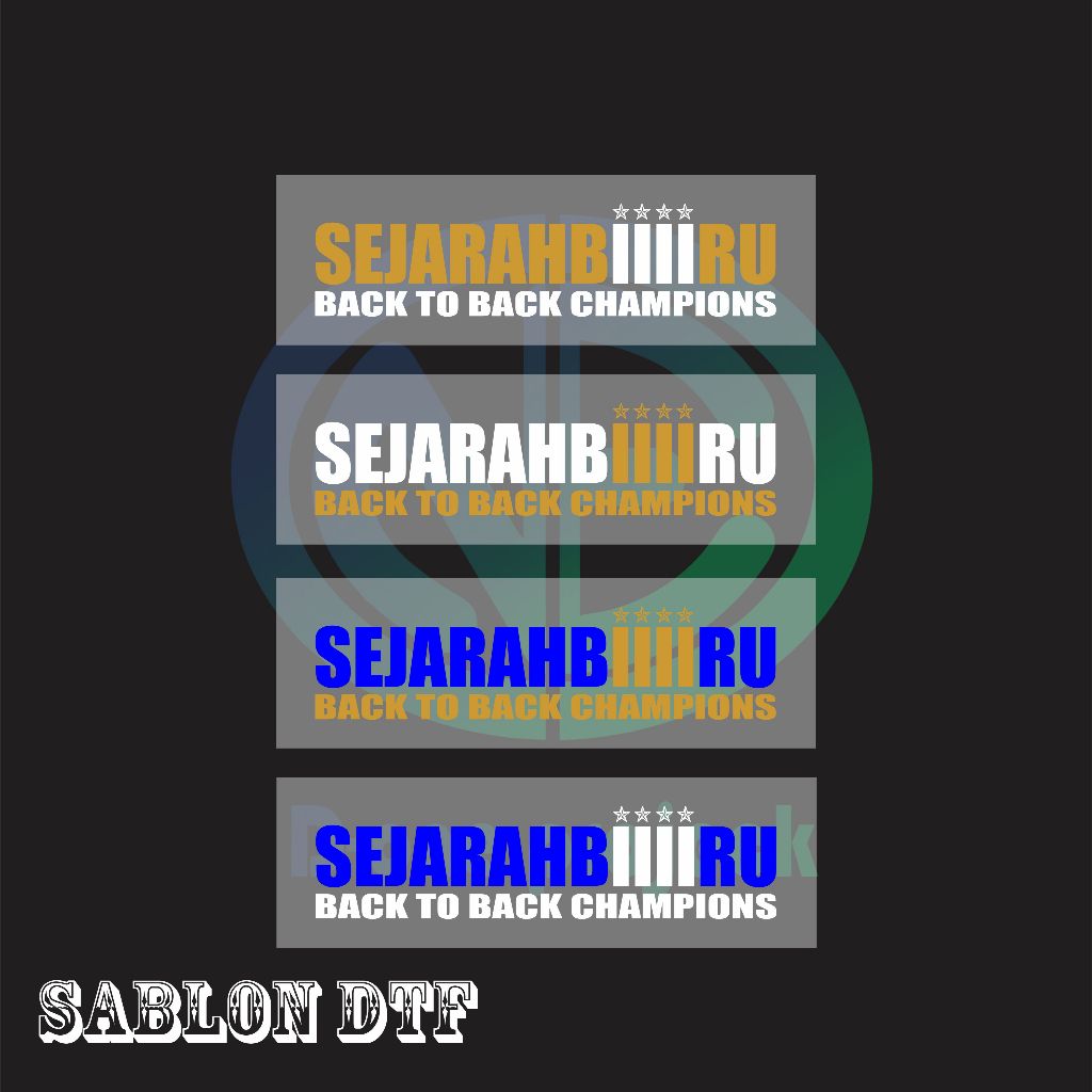 

Sablon Setrika DTF gambar Sejarah Biru PERSIB BANDUNG