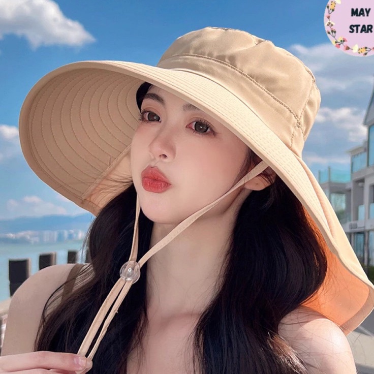 BISA COD  Topi Visor Lipat Wanita Anti UV Lebar  Topi Pantai Cadar S34