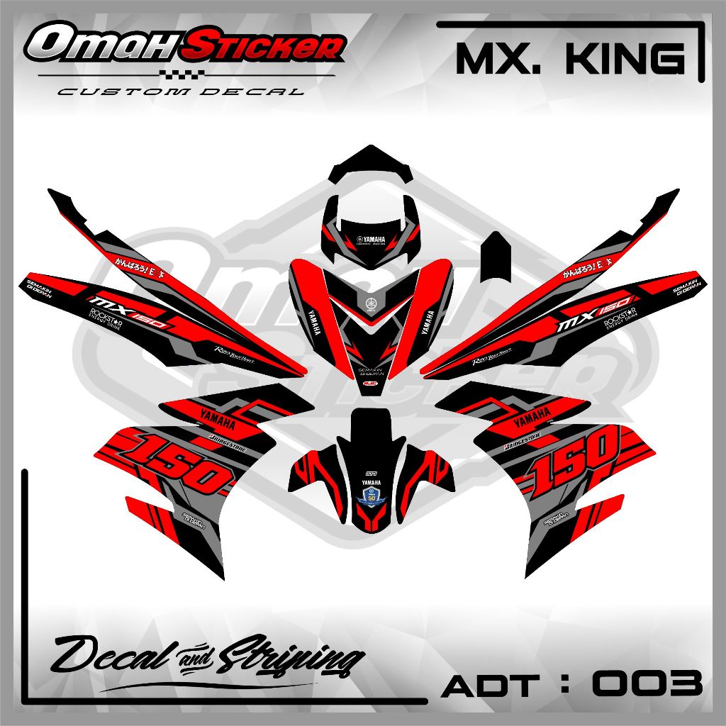 Decal Mx King 150 Full Body. Sticker Striping Full Body Jupiter Mx King. ADT. 003