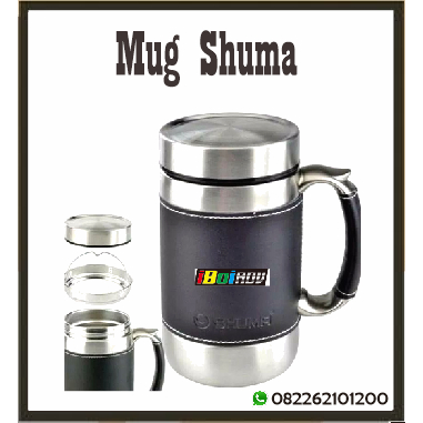 Mug/Gelas/Cangkir Termos Shuma Bahan Stainless Custom