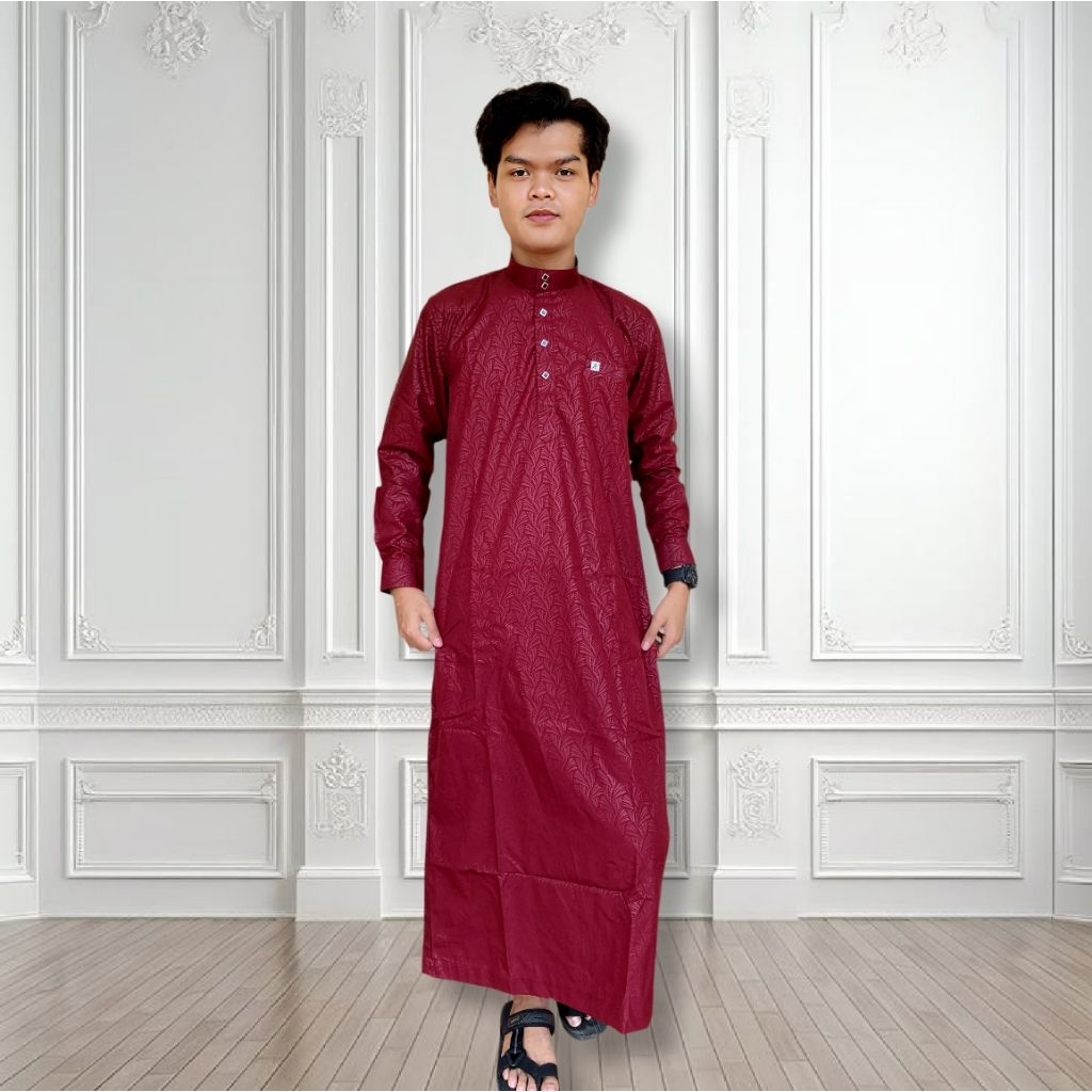 Wq Gamis Slimfit Jubah Pria Jubah polos kancing snap jepret SULTAN Ilalang Gamis Pria Model Terbaru