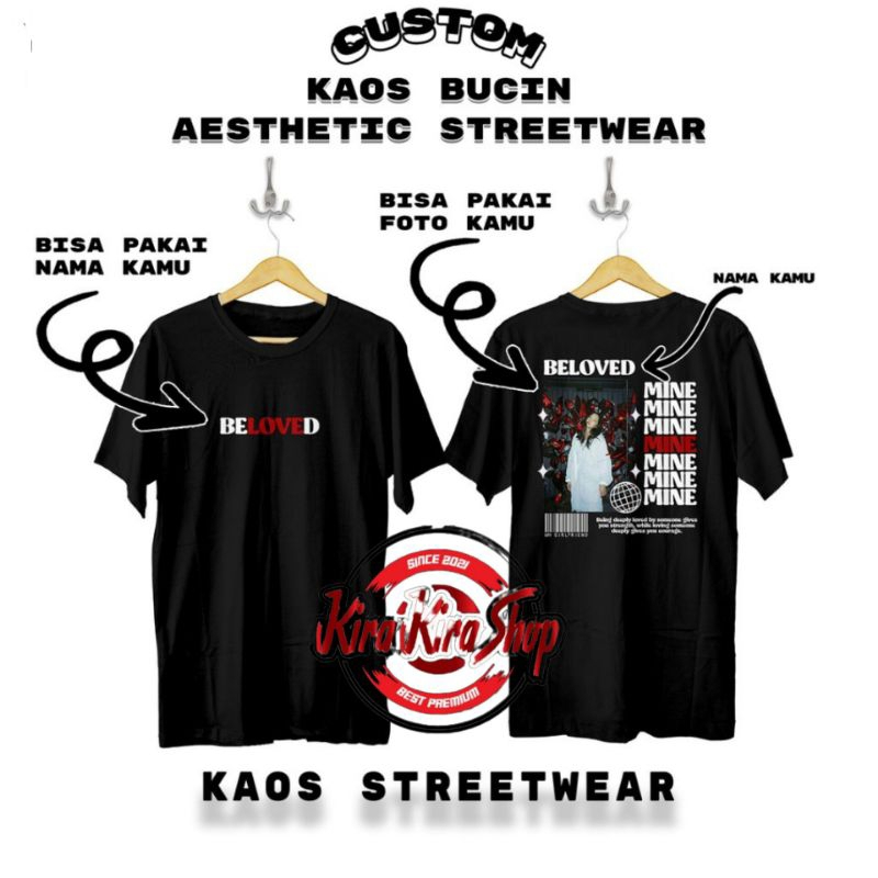 Sehari Jadi Custom Request Kaos Bucin Mine Streetwear Bisa Request Pakai Foto Sendiri