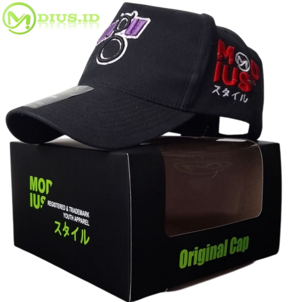 TOPI BAND UNGU BLACK BASEBALL