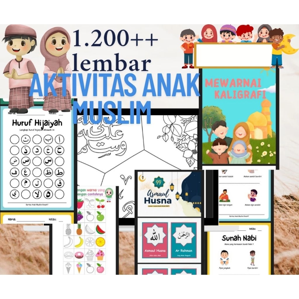 

1200 lembar kegiatan anak muslim