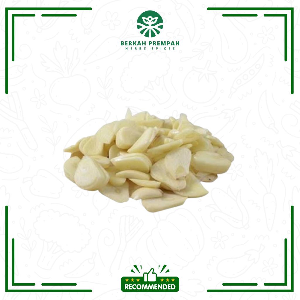 

Bawang putih kupas iris segar - BerkahPrempah