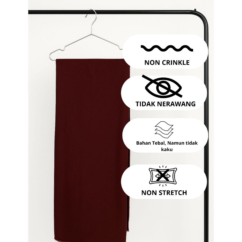 Rb Lumina Bahan Kain Modal Viscose/ Bahan Viscos Modal/ Bahan Kerudung Pasmina / Kain Polos