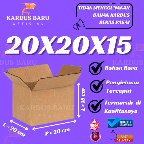 

Kardus 20x20x15 | Kardus Kecil | Packing Aksesoris | Box Corrugated B Flute Tebal dan Kuat | Kardus Packing Online