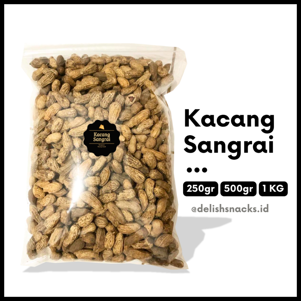 

[DELISH SNACKS] Kacang Sangrai (Grosir) 250gr 500gr 1 KG / Snack Cemilan Camilan Kacang Kulit Kupas