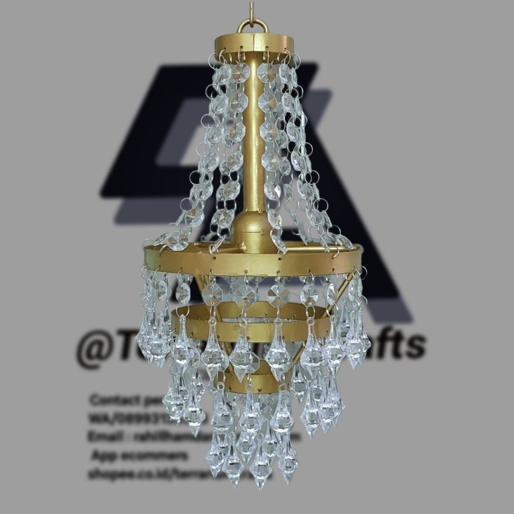 LAMPU KRISTAL GANTUNG - DEKORASI/WEDDING