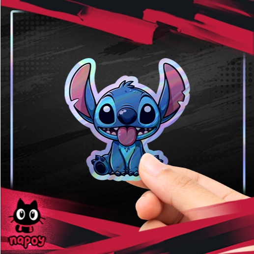 

Stiker Hologram Film Lilo & Stitch Cute Stitch 5