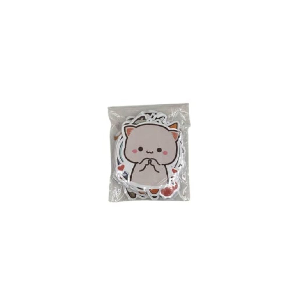 

STICKER PACK KUCING CAT VINYL WATERPROOF STICKER DEKORASI UNTUK LAPTOP CASING HP TUMBLER JOURNAL