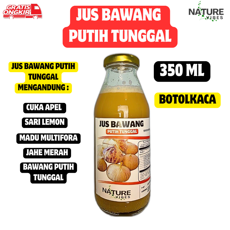 

NATUREVIBES - JUS BAWANG PUTIH TUNGGAL / JUS BAWANG LANANG / CUKA APEL / SARI LEMON / JAHE MERAH