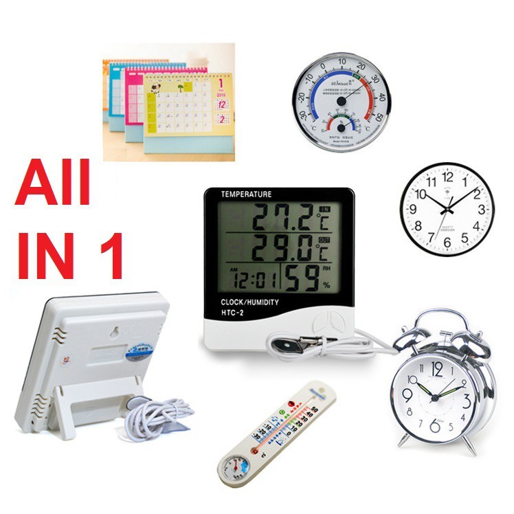 [TERLARIS] Jam Termometer Sebaguna Hygrometer Digital | Higrometer Termometer Ruangan