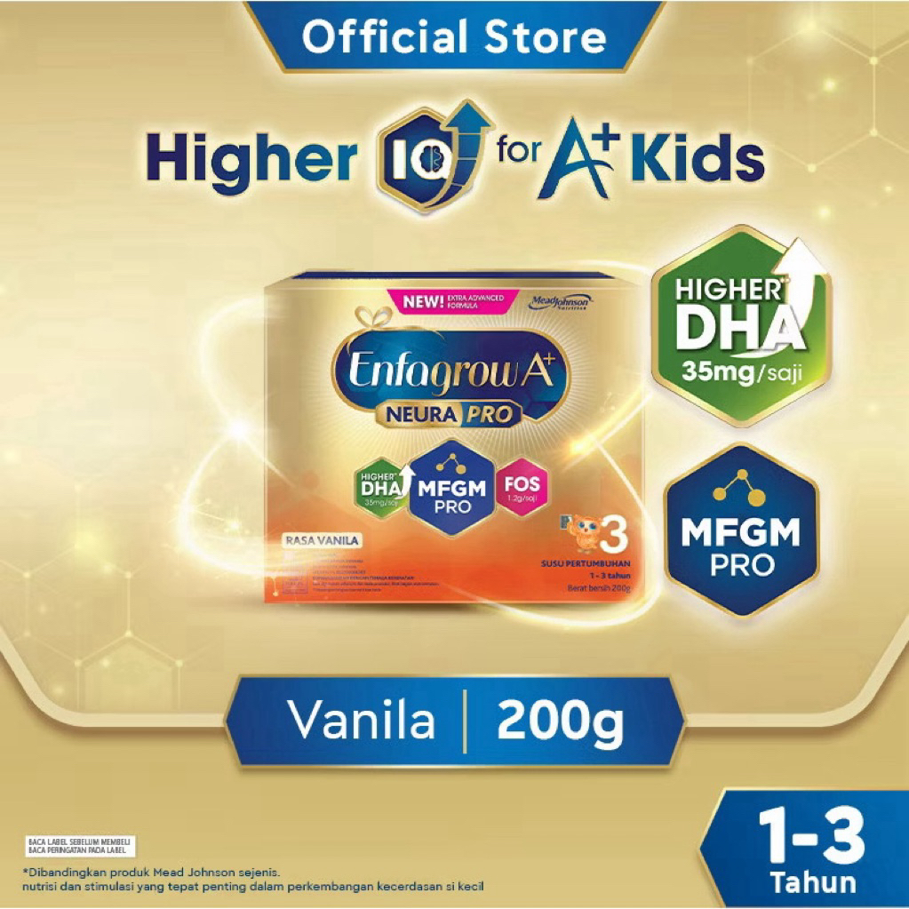 

Enfagrow A+ 3 Susu Formula Anak 1 - 3 Tahun Vanila 200 gr