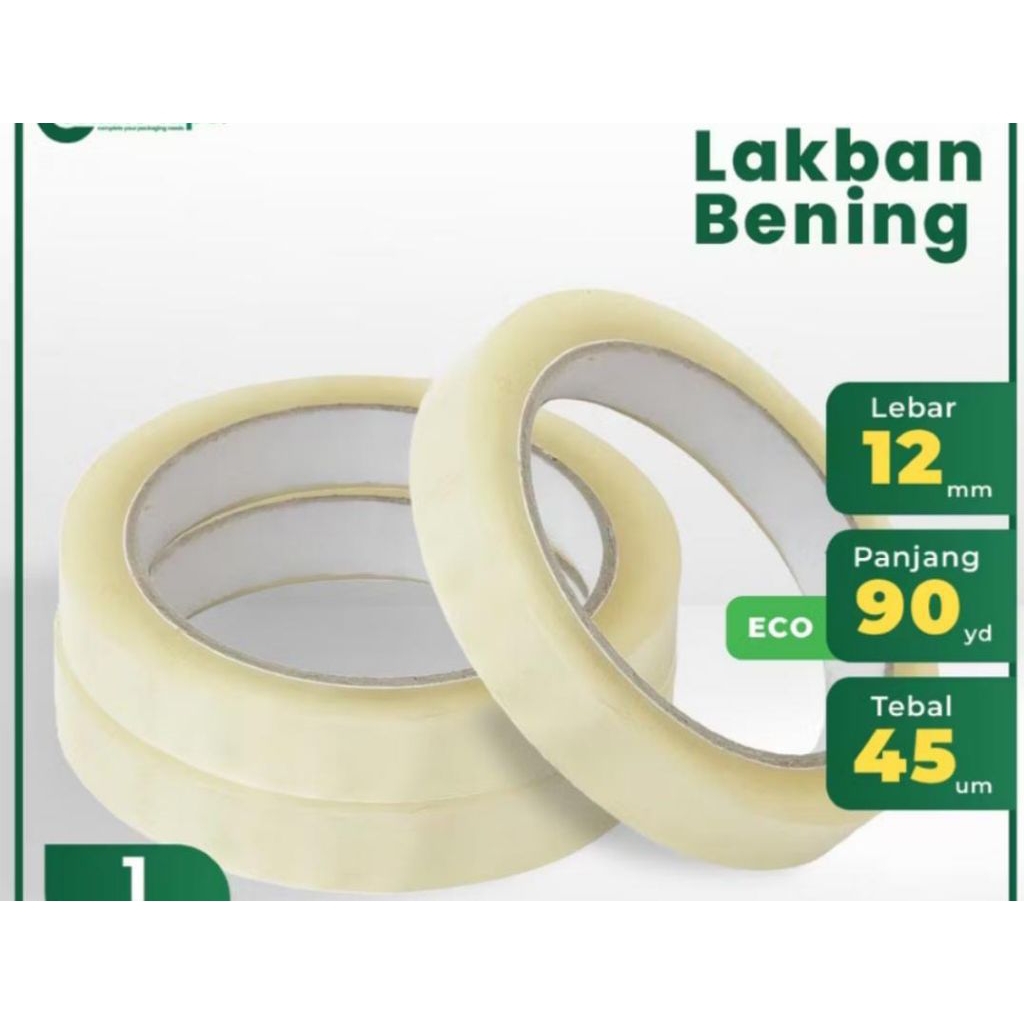

Isolasi Bening 90 Yard 12 mm FULL / Lakban / Solatip Online Tape