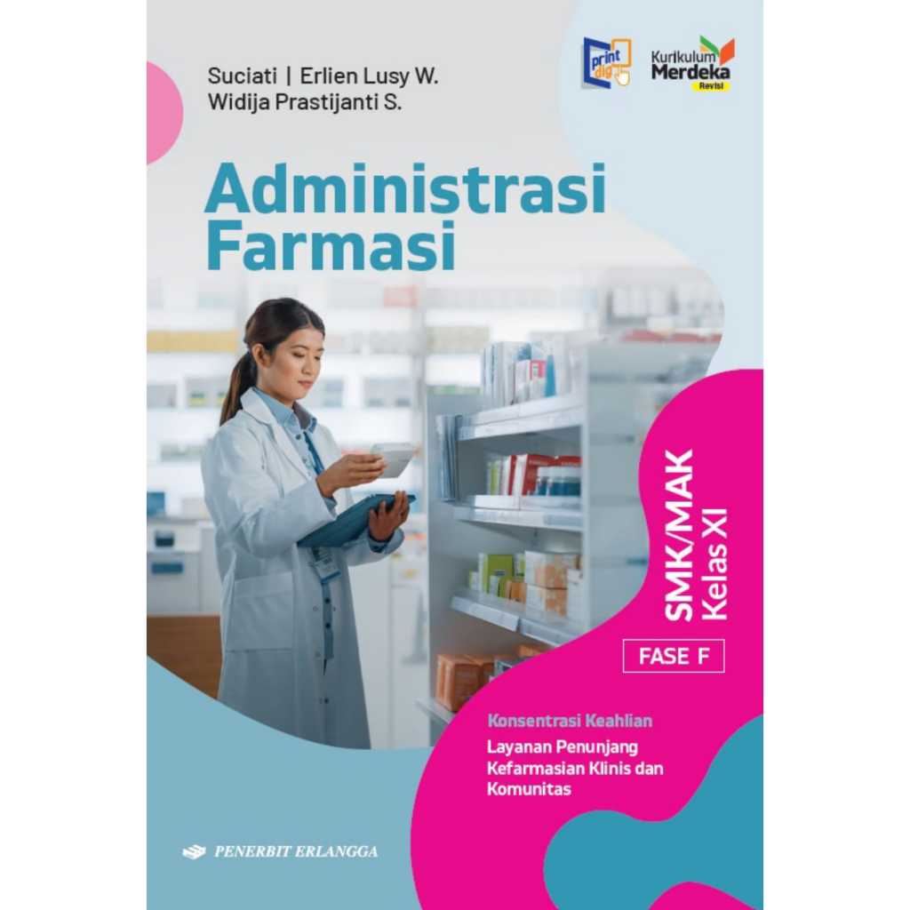 Buku Paket Administrasi Farmasi Kelas 11 SMK Penerbit Erlangga