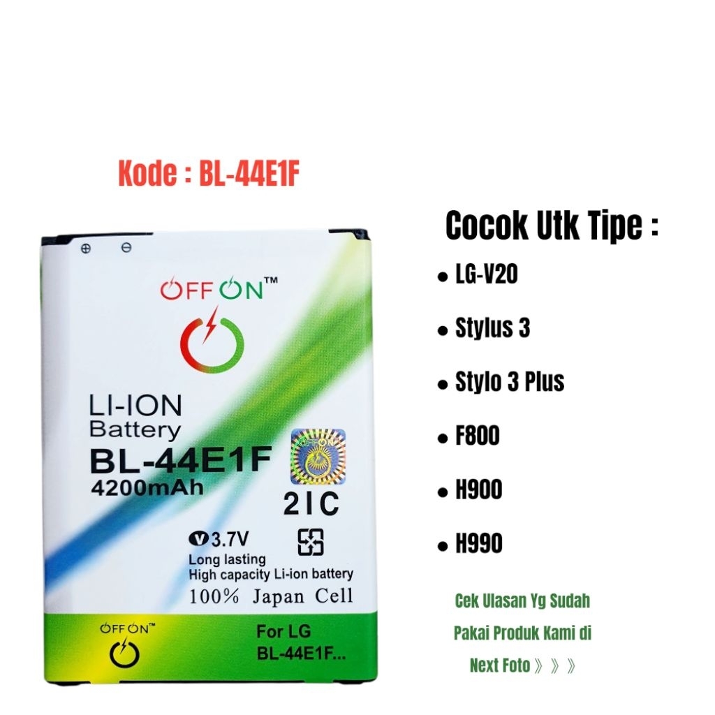 Baterai Double Power LG V20 Stylus 3 Stylo 3 PLus BL-44E1F F800 H900