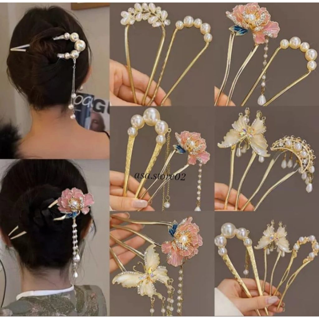 Tusuk Konde Rambut Sanggul/Tusuk Konde Cina/Tusuk Konde Modern Make Up Rias Hangfu