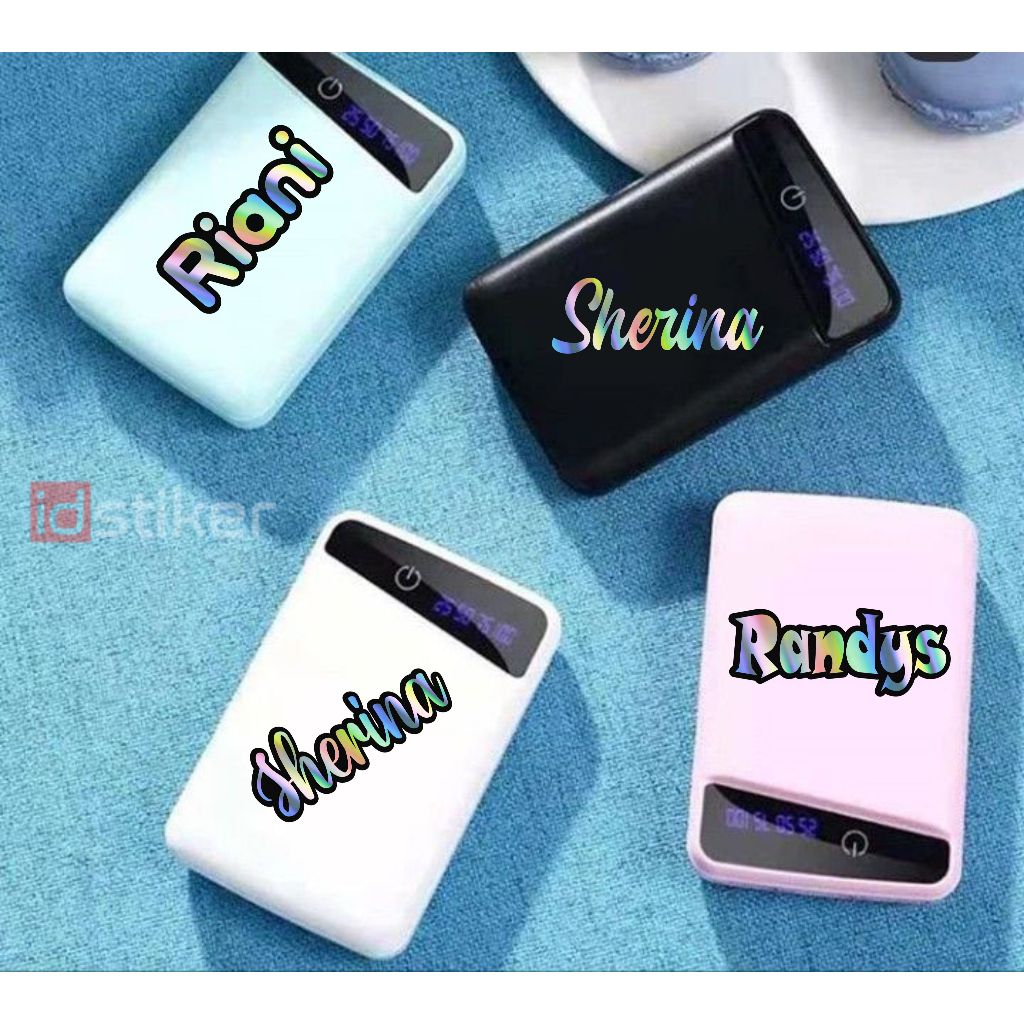 

Stiker Nama Printing Hologram Pelangi, Ukuran 2x5cm Model Huruf Unik