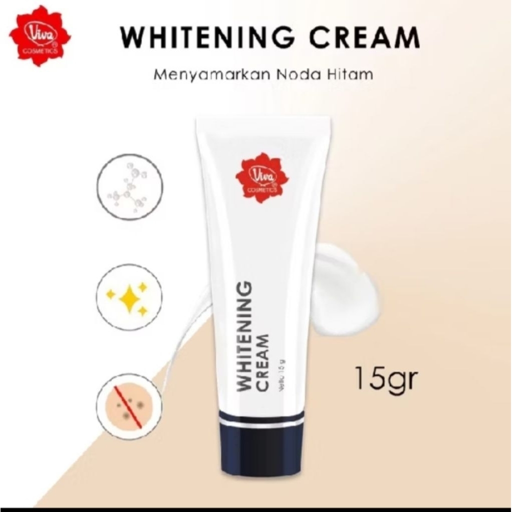 ( TERLARIS ) VIVA WHITENING CREAM 15G/CREAM UNTUK MENYAMARKAN FLEK HITAM/CREAM PENCERAH WAJAH