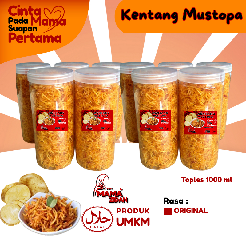 

Kentang Mustofa Rasa Asin Gurih Toples 1000 ml/Kentang mustofa Original