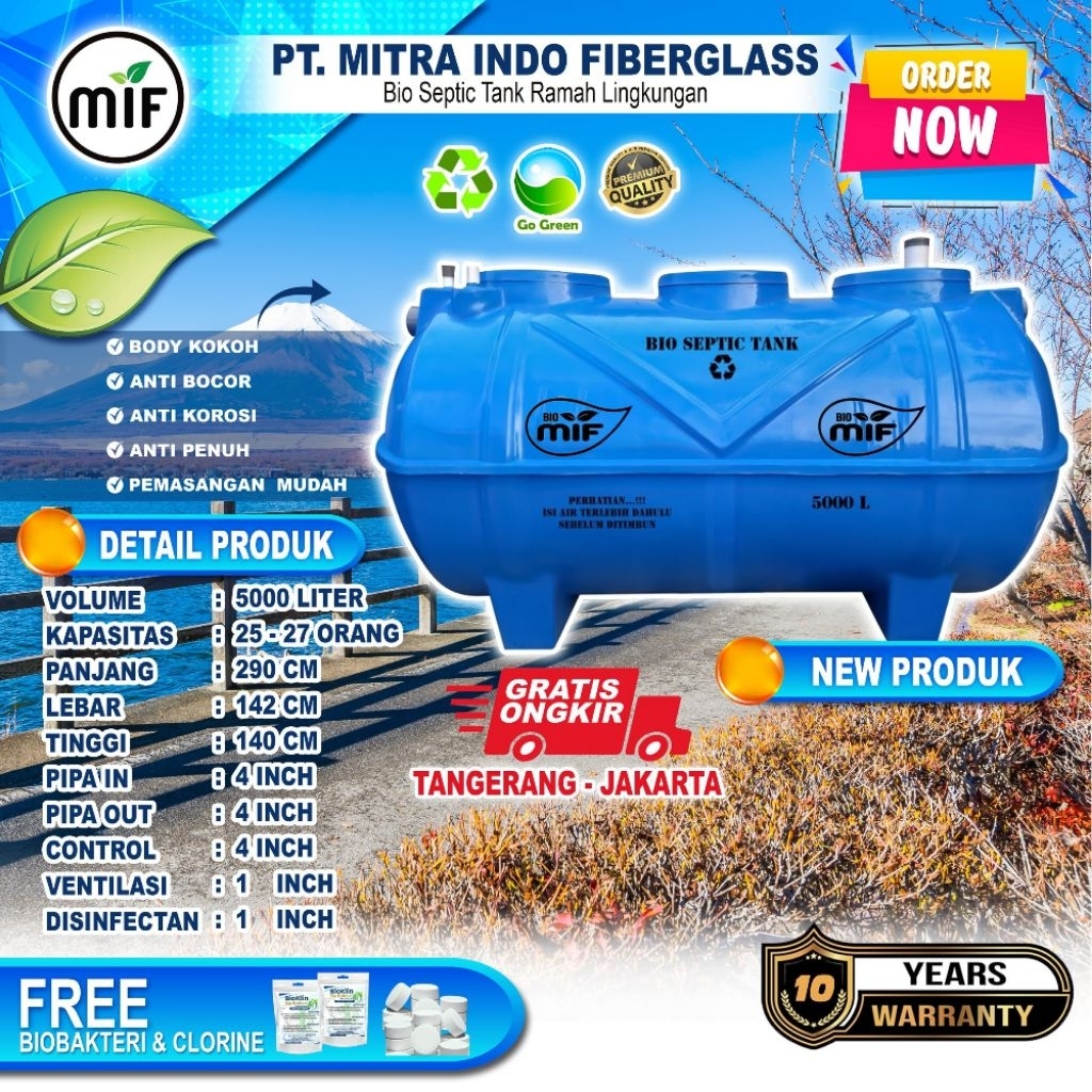 septic tank 5000 liter bio mif