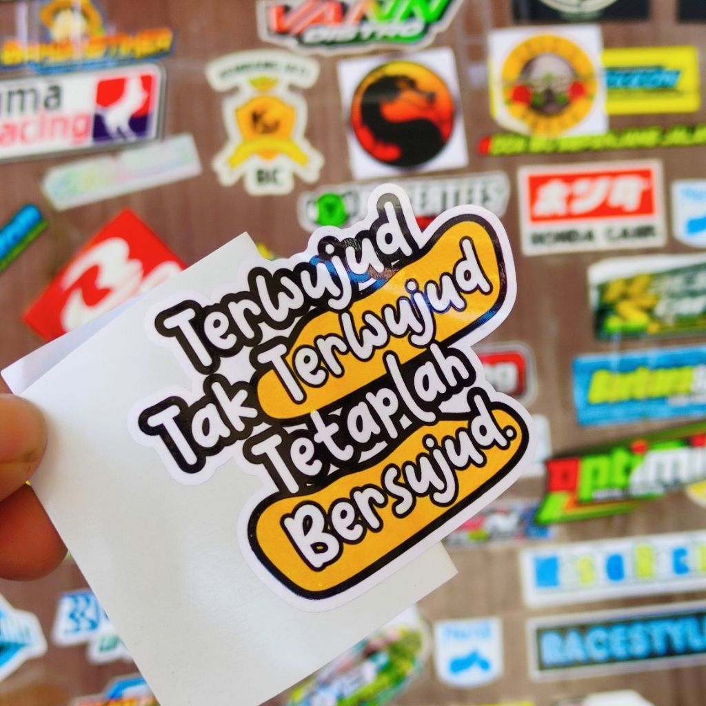 stiker motor terwujud tak terwujud