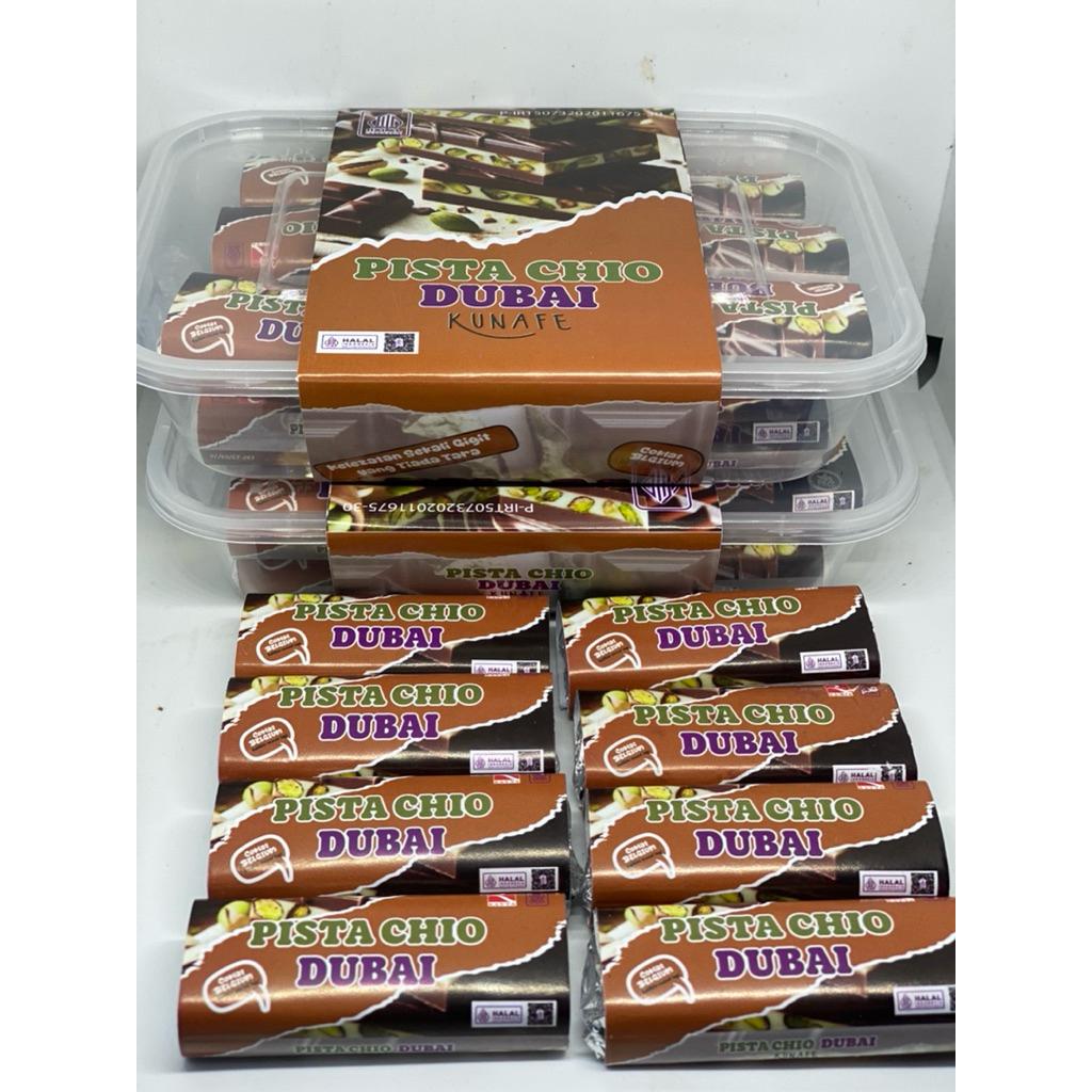

rayya coklat dubai kunafa isi 12pcs / 1toples cokelat Dubai pistachio kunafa / coklat dubai mini / coklat dubai murah / coklat dubai by RAYYA