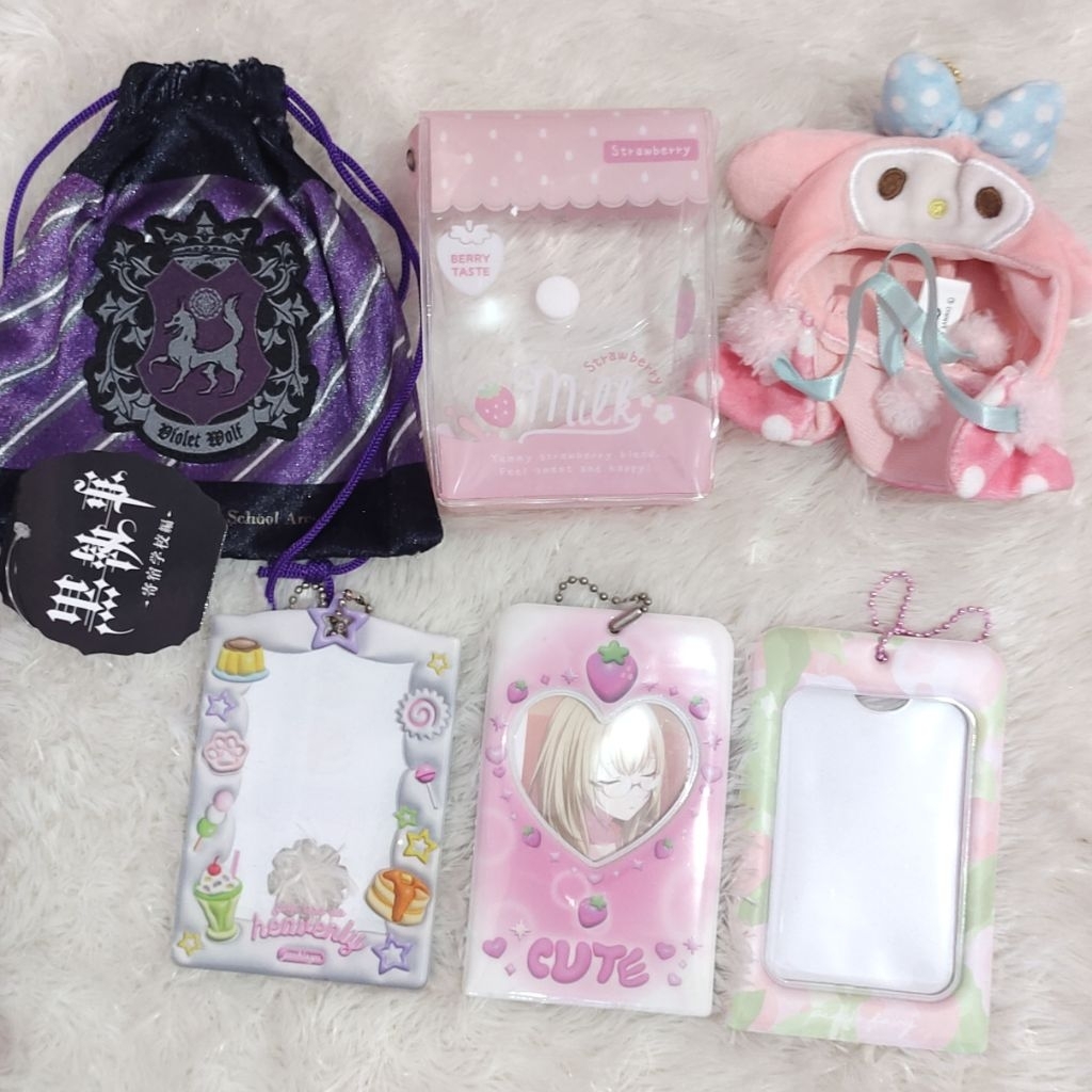 

preloved various pouch cape sanrio blackbutler pouch cahol duckyworld & fanmerch cahol