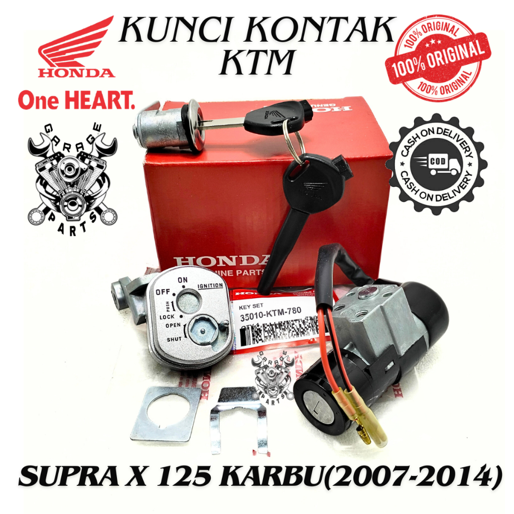 Kunci Kontak Set Supra X 125 Karbu Honda KTM Keyset Kunci Motor Konci Kontak Motor Konci Ori AHM