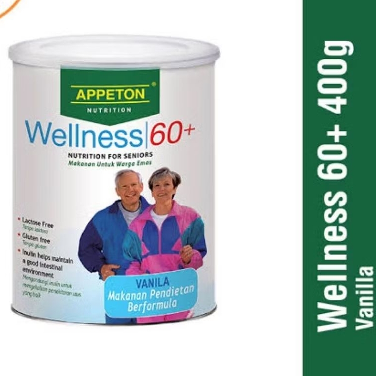 

APPETON WELLNESS 60+ RASA VANILA SUSU LANSIA ORANG TUA ORIGINAL