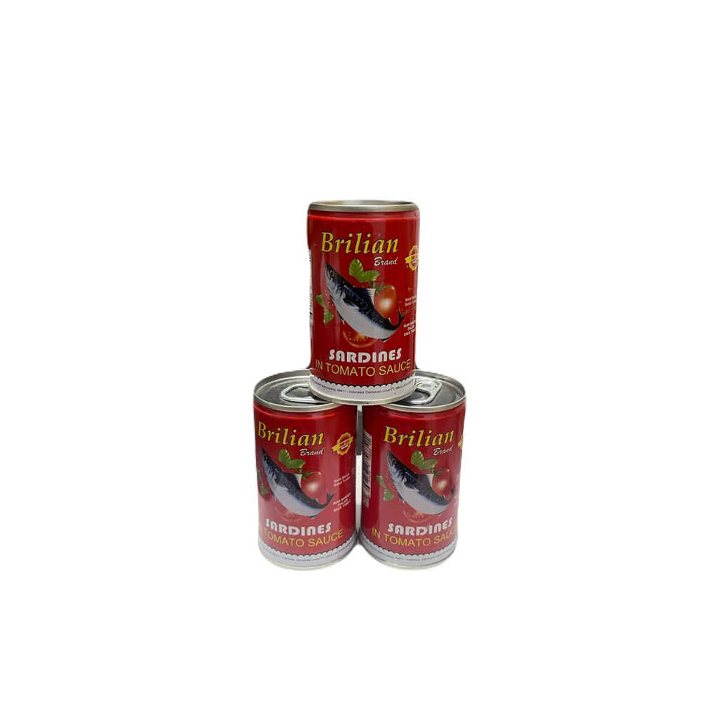 

( paket 3 pcs ) sarden brilian saus tomat 155gram