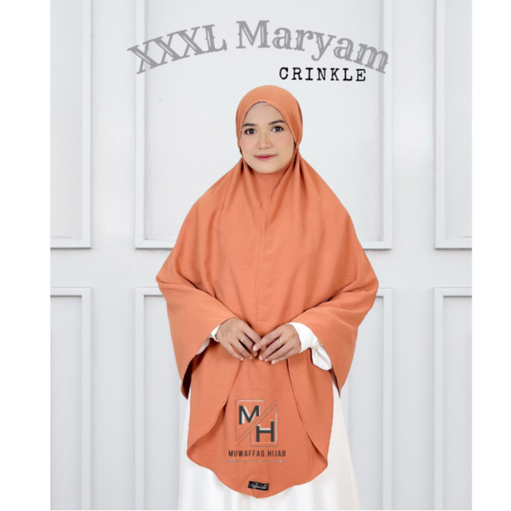 KHIMAR JILBAB JUMBO CRINKLE/ HIJAB BERGO NON PED CRINGKLE PREMIUM SIZE XXXL