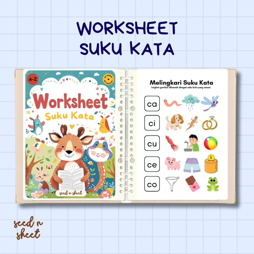 

Worksheet Suku Kata Anak TK SD | Latihan Membaca & Menulis | Belajar Membaca Anak Usia Dini