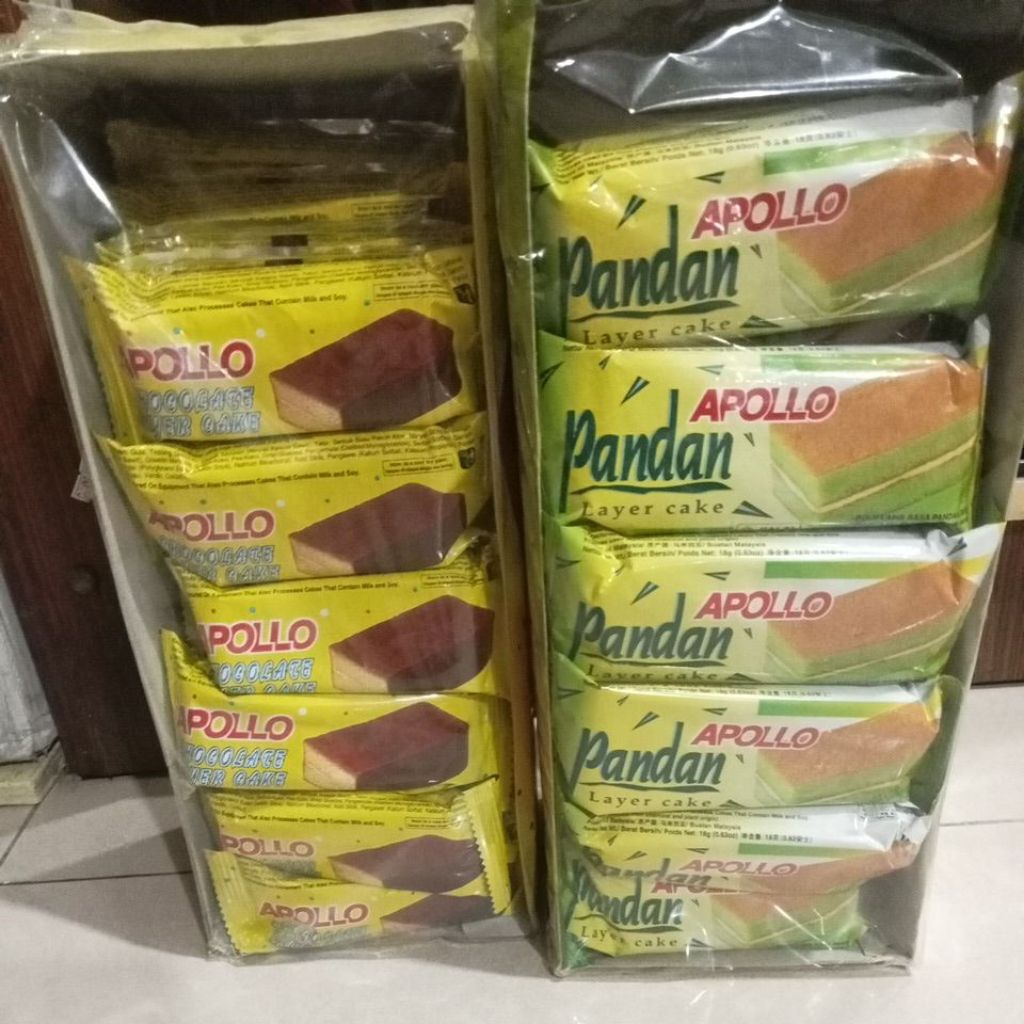 

Apollo pandan atau chocolate 24 pcs