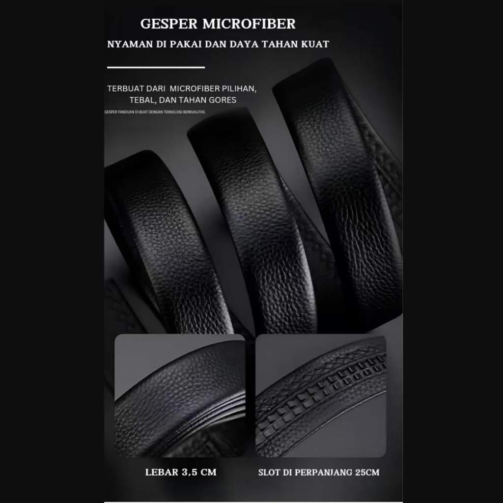 Yarrison Mebius Ikat Pinggang Pria Kulit Sabuk Stainless Men Belt