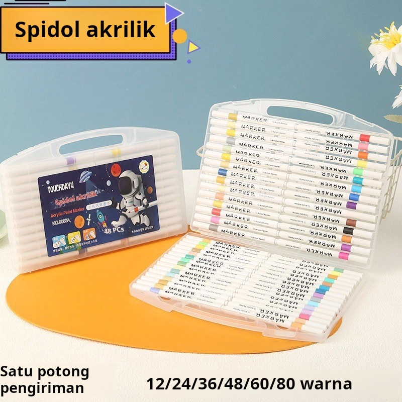 

Pena spidol akrilik untuk siswa sekolah dasar, pena cat air anak-anak, inti pena akrilik, pena berwarna, pena seni taman kanak-kanak, kuas yang dapat dicuci, dapat dicuci, warna tidak transparan, warna yang dapat ditumpuk