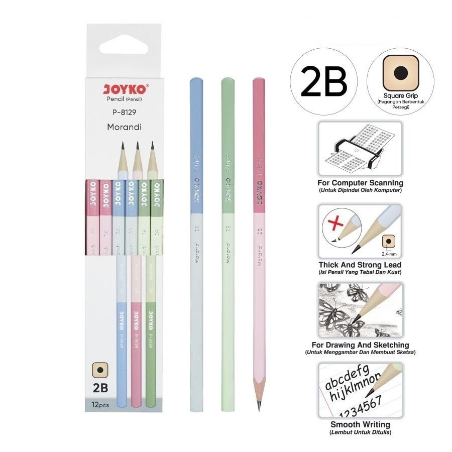 

PENSIL JOYKO P-8129 2B HARGA 1 PACK ISI 12 PCS