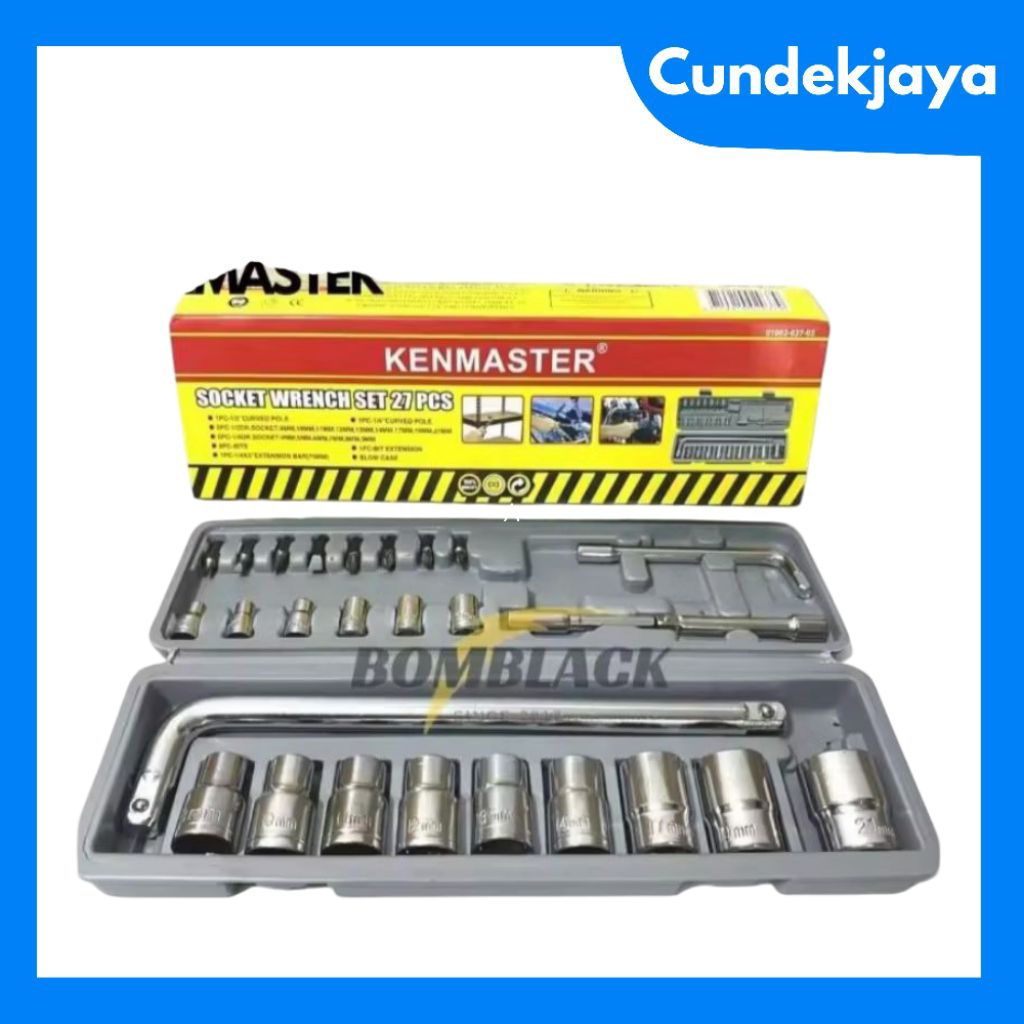 KENMASTER Kunci Sok 27 Pcs Kunci Sok Set 27pcs Soket Socket Wrench Sock Shock 27pcs Kunci Set Kunci 