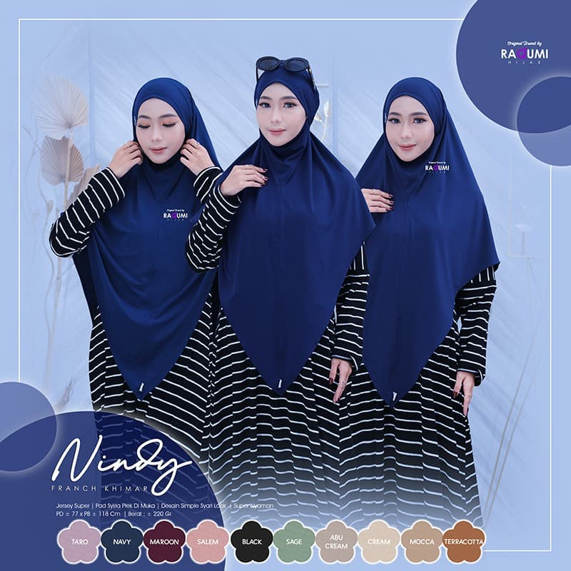 NINDY FRANCH KHIMAR ORI RAQUMI HIJAB