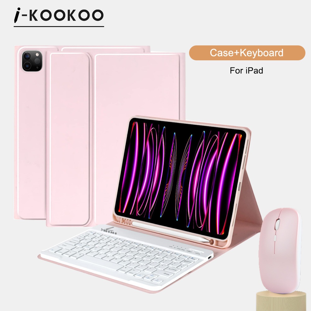 Pink iPad Keyboard Case,Keyboard iPad Air 5,Air 4,Case iPad Pro 11 inch,Built-in Pencil Holder