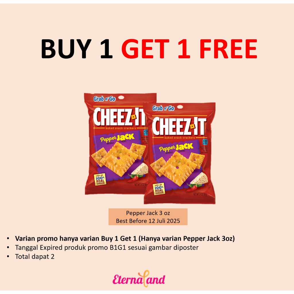 

Cheez it Snack Crackers Bag - biskuit impor USA