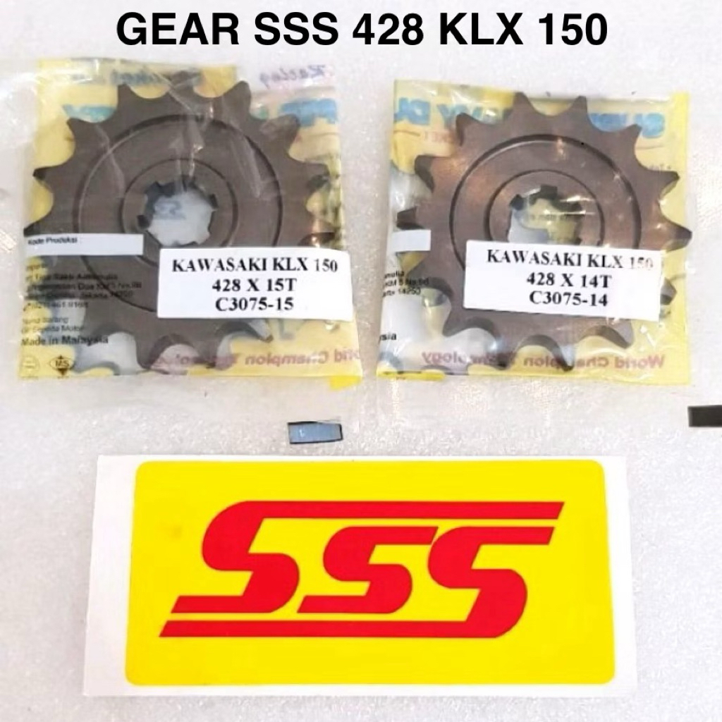 GEAR DEPAN SSS 428 MOTOR KLX 150 D’TRACKER UK 13 14 15