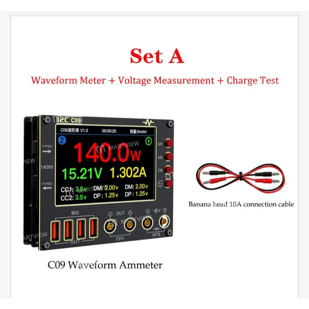 i2C C09 Digital Waveform Ammeter with Charge Detection / Voltage Measurement