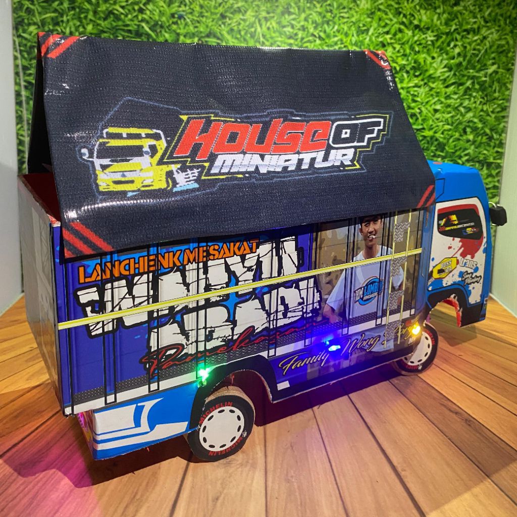 Promo Mainan Anak truk Oleng kayu Remote control  WAHYU ABADI Terlaris  Lengkap Lampu Terpal