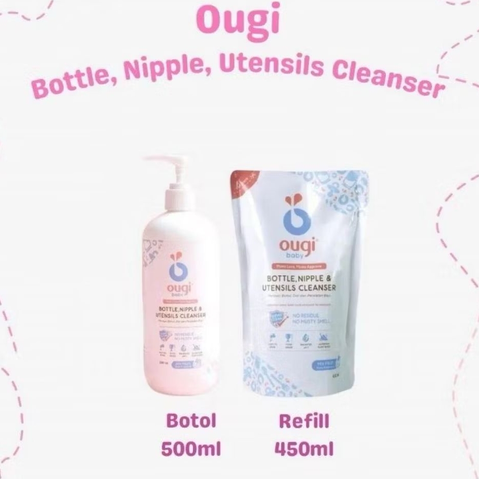 OUGI Bottle, Nipple & Utensils Cleanser 450ml Refill