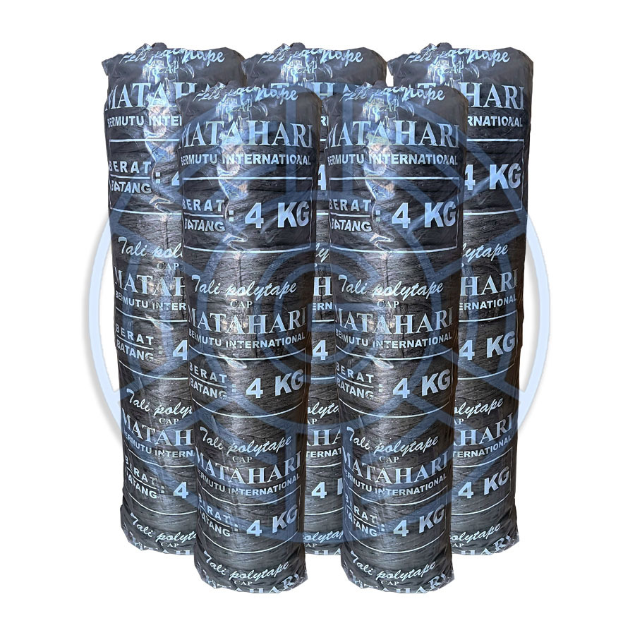 

1 Bal / Batang Tali Plastik Rafia Warna Hitam 4 Kg Merek Matahari