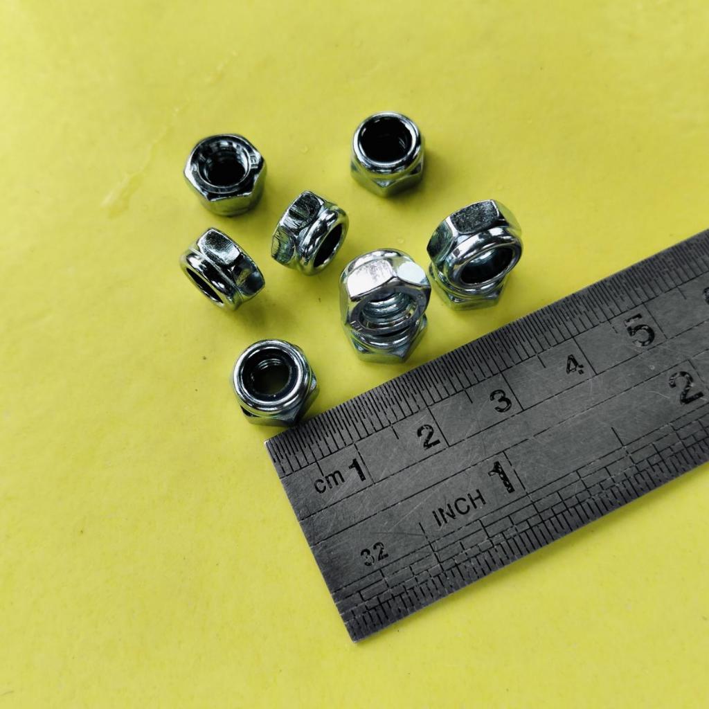 MUR NYLON PUTIH M5 / BAUT 8 / MUR BAUT KUNCI 8 / LOCK NUT M5 GALVANIS / MUR NYLON GALVANIZ M5 / MUR 