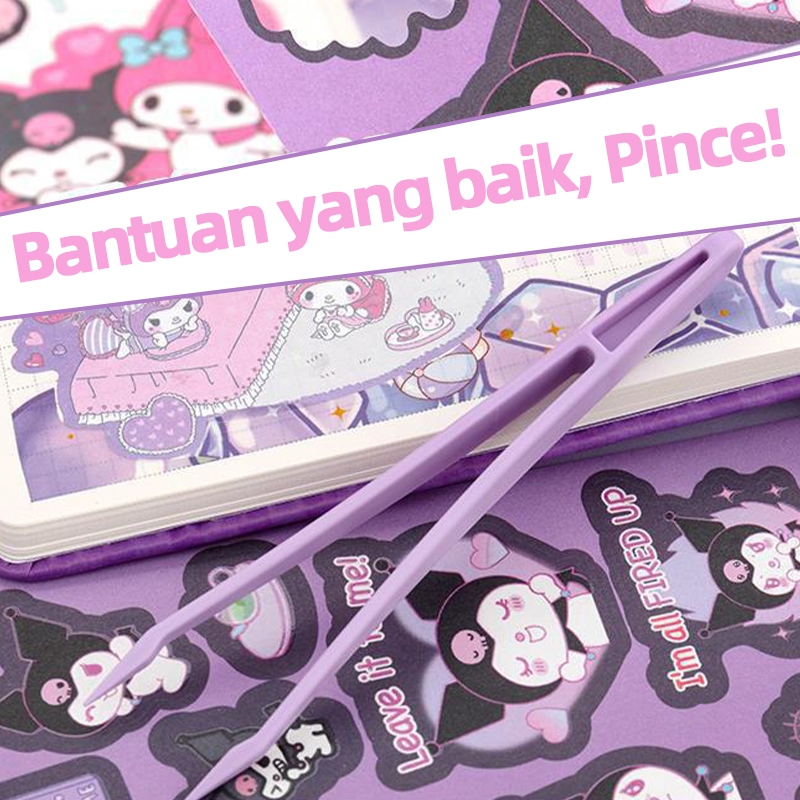 

Ay00! 9 in 1 Kotak Hadiah Set Alat Tulis Sanrio Kuromi untuk Anak Perempuan Sekolah
