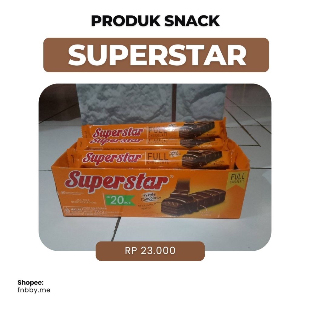 

Superstar Wafer Triple Chocolate Isi 20 Pcs